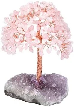 Jovivi Natural Amethyst Healing Crystal Money Tree On Amethyst Cluster Geode Druzy Base Feng Shui Crystals For Home Office Desk Decorations, Wealth, Good Luck -Artificial Trees Store 41pns7dbYlL. AC