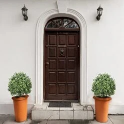 UNADRA 23” T 13” D Set Of 2 Artificial Topiary Ball Tree, Bush Potted Plant UV Resistance, Artificial Potted Shrubs For Indoor Outdoor Home Garden Decor -Artificial Trees Store 41qFVeaqxaL