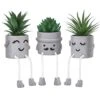 WOODWORD 3 Pack Mini Potted Fake Succulents Desk Plant With Creative Emotional Cement Pots For Shelf Home Bathroom Living Room Kitchen Decor And Office Decorations -Artificial Trees Store 41qfmb4WPzL