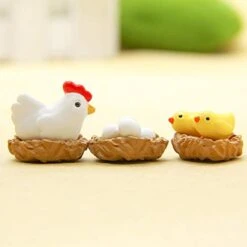 Everd1487HH 12Pcs Miniature Hen Chicken Family Egg Statue Figurine Garden Decor,Novely And Funny Home Ornaments Children Gift-one 10 Everd1487HH 12Pcs Miniature Hen Chicken Family Egg Statue Figurine Garden Decor,Novely And Funny Home Ornaments Children Gift-one -Artificial Trees Store 41rGJkaeAEL