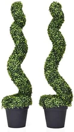 Goplus 4 Feet Spiral Boxwood Artificial Topiary Trees, Large Faux Plant With UV Resistant Realistic Leaves & Cement-Filled Pot, Tall Fake Plant For Indoor Outdoor Home Front Porch Decor 15 Goplus 4 Feet Spiral Boxwood Artificial Topiary Trees, Large Faux Plant With UV Resistant Realistic Leaves & Cement-Filled Pot, Tall Fake Plant For Indoor Outdoor Home Front Porch Decor -Artificial Trees Store 41rOJP8cQtL. AC