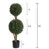 Lifelike Indoor&Outdoor Use 3Ft Boxwood Double Ball Topiary Trees Faux Topiary Tree For Porch,Home,Garden Decor(Set Of 2) -Artificial Trees Store 41s5wyMAPyL