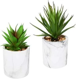 Tiita Artificial Faux Succulents In Pots Fake Plants Ceramic Arrangement Planter Small Mini Tiny Decoration For Home Office Desk Window Sill Bathroom Bedroom Outdoor Indoor -Artificial Trees Store 41sLa sgxuL. AC 1