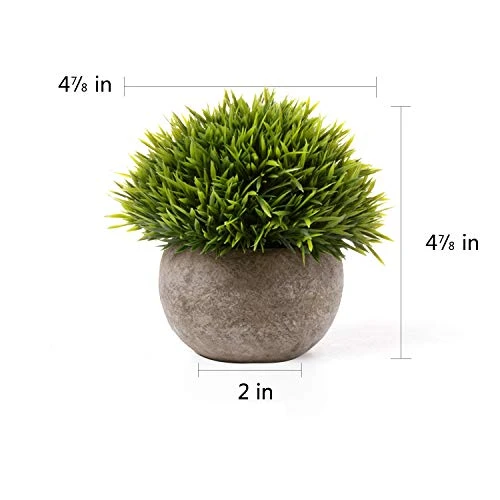 T4U 3PCS Artificial Plastic Potted Plant Fake Green Grass Faux Plant With Pot For Home Office Indoor Décor 6 T4U 3PCS Artificial Plastic Potted Plant Fake Green Grass Faux Plant With Pot For Home Office Indoor Décor - Image 4