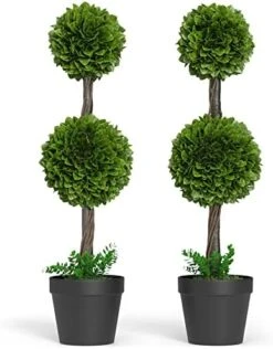 Barnyard Designs 3ft (36”) Artificial Boxwood Topiary Ball Plant, Front Porch Home Decor, Faux Fake Plant Decoration, (Single) 23 Barnyard Designs 3ft (36”) Artificial Boxwood Topiary Ball Plant, Front Porch Home Decor, Faux Fake Plant Decoration, (Single) -Artificial Trees Store 41tQqnadMzL. AC