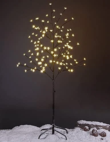 Lightshare Cherry Blossom Tree 5FT 128 LED Lighted Tree For Decoration Inside And Outside, Home Patio Wedding Festival Christmas Decor, Warm White 3 Lightshare Cherry Blossom Tree 5FT 128 LED Lighted Tree For Decoration Inside And Outside, Home Patio Wedding Festival Christmas Decor, Warm White