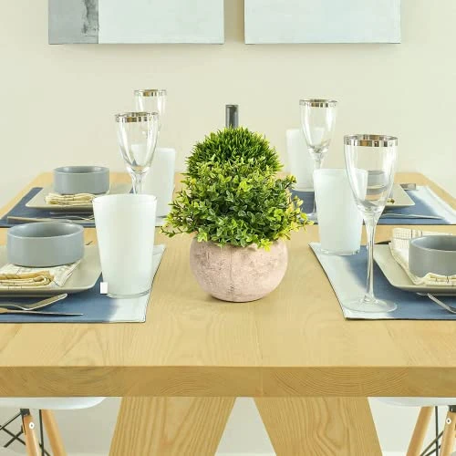 Velener Mini Sage Green Potted Boxwood Topiary Artificial Plants For Home Decor Indoor, Farmhouse House Plant Office Small Desk Shelf Apartment Coffee Bar Bathroom Decor Guest Room, Small Fake Plant 8 Velener Mini Sage Green Potted Boxwood Topiary Artificial Plants For Home Decor Indoor, Farmhouse House Plant Office Small Desk Shelf Apartment Coffee Bar Bathroom Decor Guest Room, Small Fake Plant - Image 6