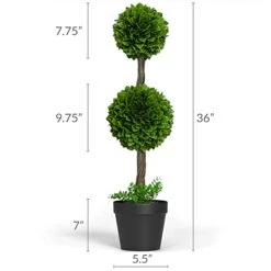 Barnyard Designs 3ft (36”) Artificial Boxwood Topiary Ball Plant, Front Porch Home Decor, Faux Fake Plant Decoration, (Single) 18 Barnyard Designs 3ft (36”) Artificial Boxwood Topiary Ball Plant, Front Porch Home Decor, Faux Fake Plant Decoration, (Single) -Artificial Trees Store 41uIrhvsg3L