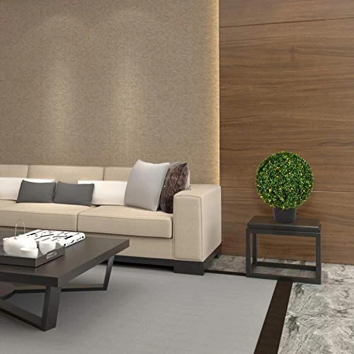 Vickerman Everyday 20 Inch Artificial Pre-Lit Boxwood Topiary Ball - UV Resistant Indoor Outdoor - Potted Natural Green - Home Patio Tabletop Faux Bush Decoration 4 Vickerman Everyday 20 Inch Artificial Pre-Lit Boxwood Topiary Ball - UV Resistant Indoor Outdoor - Potted Natural Green - Home Patio Tabletop Faux Bush Decoration - Image 2