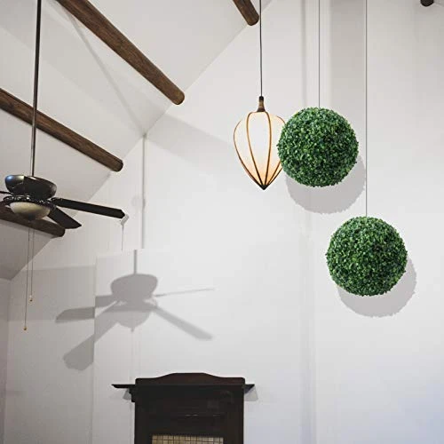 VOSAREA Artificial Plants Plant Boxwood Sphere Decor Artificial Grass Pendant Ceiling Hanging Grass Artificial Plant Topiary Balls Artificial Topiary Balls (36CM) Office Decor 5 VOSAREA Artificial Plants Plant Boxwood Sphere Decor Artificial Grass Pendant Ceiling Hanging Grass Artificial Plant Topiary Balls Artificial Topiary Balls (36CM) Office Decor - Image 3