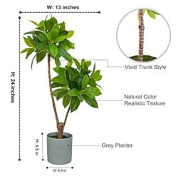 BESAMENATURE Artificial Bay Double Ball Topiary Trees, Faux Plant For Home Office Decoration, 24" Tall, Green, Ships In Gray Planter 12 BESAMENATURE Artificial Bay Double Ball Topiary Trees, Faux Plant For Home Office Decoration, 24" Tall, Green, Ships In Gray Planter -Artificial Trees Store 41v5iq104jS