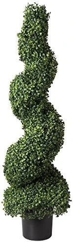Pure Garden 4-Foot-Tall Artificial Cypress Spiral Topiary Indoor Or Outdoor UV Protection Trees In Pot For Home Or Office 9 Pure Garden 4-Foot-Tall Artificial Cypress Spiral Topiary Indoor Or Outdoor UV Protection Trees In Pot For Home Or Office - Image 7