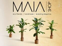 Artificial Banana Tree, Made With The Best Materials, Ideal For Home Decoration, Artificial Plant 7 Feet Tall - 83 Inches -Artificial Trees Store 41wIPMUHAoL