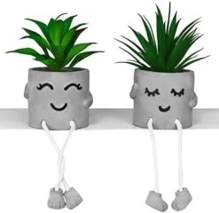 Zerzsy 3pcs Creative Artificial Succulents With Gray Flower Pots, Mini Potted Succulents For Home Decor And Gift Choice. -Artificial Trees Store 41xqCRvt5sL. AC
