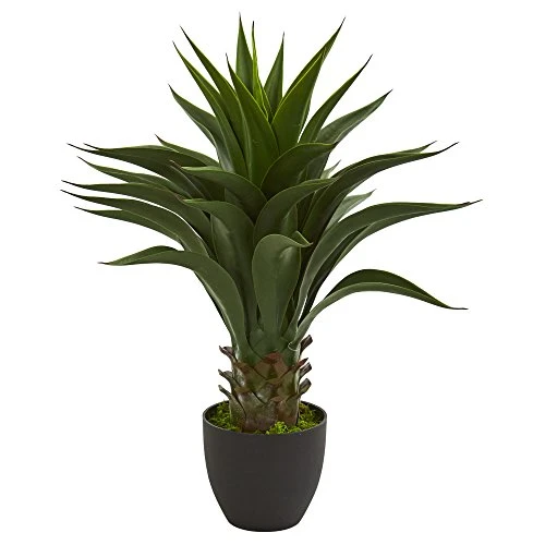 Nearly Natural 28” Agave Artificial Plant, Green 3 Nearly Natural 28” Agave Artificial Plant, Green