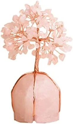 CYFGG Chakra Tree Decor Healing Crystal Tree With Natural Stone Base Decor Copper Money Bonsai Tree Quartz Tree Of Life Suitable For Home Office Table Decorations(Pink) -Artificial Trees Store 41zqMErNYkL. AC