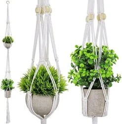 Supecaty 2 Pack Artificial Hanging Plants With Plant Hangers, Fake Hanging Plants Small Potted Green Grass Eucalyptus Faux Topiary Shrubs For Home Office Bathroom Living Room Bedroom Aesthetic Decor -Artificial Trees Store 51 9tIthHhL. AC