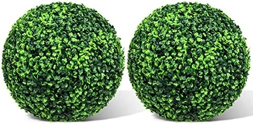 Easnwllim 2 PCS 14.96 Inch Artificial Boxwood Balls Decorative Faux Boxwood Balls Round Artificial Plant Topiary Ball For Backyard, Balcony, Garden, Wedding Party, Home Office 10 Easnwllim 2 PCS 14.96 Inch Artificial Boxwood Balls Decorative Faux Boxwood Balls Round Artificial Plant Topiary Ball For Backyard, Balcony, Garden, Wedding Party, Home Office - Image 8