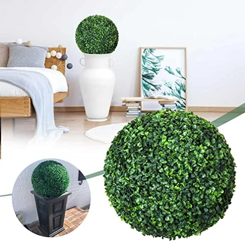 15 Inch Artificial Boxwood Balls Topiary, Faux Plants Boxwood Decorative Balls For Backyard, Balcony,Garden, Wedding And Home Décor (2 Pack) 4 15 Inch Artificial Boxwood Balls Topiary, Faux Plants Boxwood Decorative Balls For Backyard, Balcony,Garden, Wedding And Home Décor (2 Pack) - Image 2