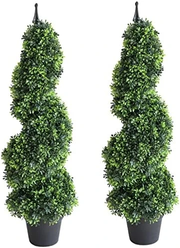 Momoplant Artificial Topiaries Outdoor Boxwood Trees, Spiral Topiary Tree 3 Ft(2 Pieces) Faux Topiary Tree Outdoor Feaux Plant For Decorative Indoor/Outdoor/Garden (35inch) 8 Momoplant Artificial Topiaries Outdoor Boxwood Trees, Spiral Topiary Tree 3 Ft(2 Pieces) Faux Topiary Tree Outdoor Feaux Plant For Decorative Indoor/Outdoor/Garden (35inch) - Image 6
