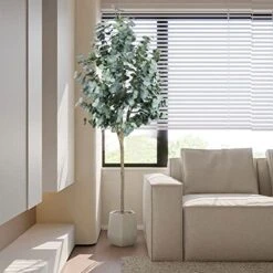 Artificial Eucalyptus Tree 6ft（71"） Tall Fake Eucalyptus Plants With 1140 Silver Dollar Leaves Faux Silk Eucalyptus Stems With Planter Artificial Tree For Indoor Outdoor Home Office Shop Decoration -Artificial Trees Store 511Y7y7h0bL