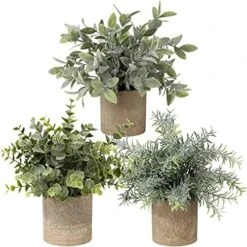 Briful Artificial Potted Plants Set Of 3 Small Faux Plant Eucalyptus Mini Fake Plant Decor For Home Table Office Room Desk Bathroom Shelf Kitchen Rustic Farmhouse Mantel Decoration 23 Briful Artificial Potted Plants Set Of 3 Small Faux Plant Eucalyptus Mini Fake Plant Decor For Home Table Office Room Desk Bathroom Shelf Kitchen Rustic Farmhouse Mantel Decoration -Artificial Trees Store 511cNBNVx S. AC