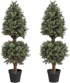 Momoplant 35Inch-3' Ice Cream Ball Artificial Plants Tree Shaped Boxwood Topiary Cone Topiaries Bushes Ball Potted Fake Plants Outdoor/Indoor Decor(Set Of 2) 12 Momoplant 35Inch-3' Ice Cream Ball Artificial Plants Tree Shaped Boxwood Topiary Cone Topiaries Bushes Ball Potted Fake Plants Outdoor/Indoor Decor(Set Of 2) -Artificial Trees Store 5127cRz0prL. AC