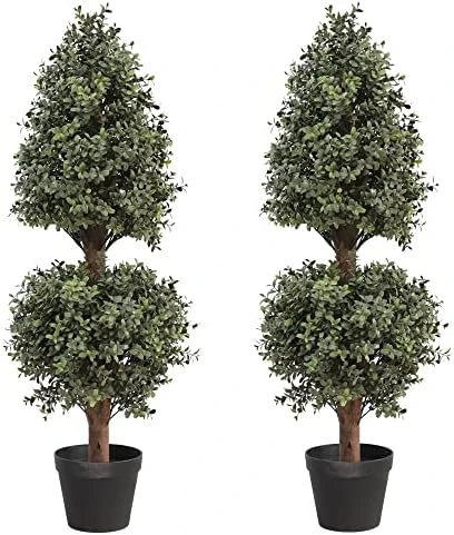 Momoplant 35Inch-3' Ice Cream Ball Artificial Plants Tree Shaped Boxwood Topiary Cone Topiaries Bushes Ball Potted Fake Plants Outdoor/Indoor Decor(Set Of 2) 7 Momoplant 35Inch-3' Ice Cream Ball Artificial Plants Tree Shaped Boxwood Topiary Cone Topiaries Bushes Ball Potted Fake Plants Outdoor/Indoor Decor(Set Of 2) - Image 5