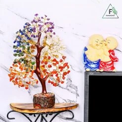 7 Chakra Tree Of Life - Crystal Tree - Crystal Tree For Positive Energy - Gemstones And Crystals - Feng Shui Tree - Gem Tree Stones - Crystal Gifts - Meditation Decor - Chakra Decor -Artificial Trees Store 5127r4LrDAL