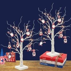 PEIDUO Artificial Tree For Table Decor, Battery Powered Tree Lights With Timer, Lighted Birch Tree With LED Lights For Home, Bedroom, Office, Living Room, Wedding Decor (2FT 24LT Warm White) -Artificial Trees Store 512hlP2FP0L. AC