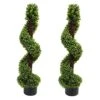 VegasDoggy 2 PCS 19.7 Inch Artificial Boxwood Balls Topiary - 4 Layers Faux Plants Decorative Balls UV Protected For Indoor, Outdoor, Garden, Wedding, Balcony, Backyard And Home Decor -Artificial Trees Store 513oWBaZMqL