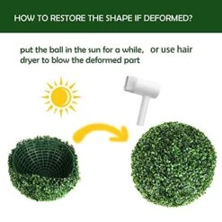 MYOYAY 4Pcs Artificial Topiary Ball 19 Inch And 9 Inch Outdoors 4 Layers Plant Topiary Ball Faux Boxwood Balls For Indoor Backyard Garden Wedding Décor -Artificial Trees Store 514WFC3bMAL
