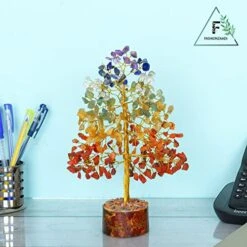 7 Chakra Crystal Tree For Positive Energy - Chakra Tree - Tree Of Life Decor - Stone Bonsai Tree - Premium Meditation Decor - Reiki Tree - Spiritual Gift - Home Decor - Spiritual Decor -Artificial Trees Store 514o2rICdAL