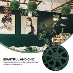 ABOOFAN Artificial Plant Topiary Ball Decorative Faux Boxwood Balls Green Grass Plant Ball Spheres For Backyard Balcony Garden Restaurant Valentines Day Wedding Party Decor 36cm -Artificial Trees Store 514uIkNChUL