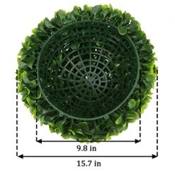 Sunnyglade 2 PCS 15.7 Inch 3 Layers Artificial Plant Topiary Ball Faux Boxwood Decorative Balls For Backyard, Balcony,Garden, Wedding And Home Décor 15 Sunnyglade 2 PCS 15.7 Inch 3 Layers Artificial Plant Topiary Ball Faux Boxwood Decorative Balls For Backyard, Balcony,Garden, Wedding And Home Décor -Artificial Trees Store 514yIEyBSkL