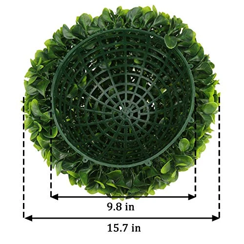 Sunnyglade 2 PCS 15.7 Inch 3 Layers Artificial Plant Topiary Ball Faux Boxwood Decorative Balls For Backyard, Balcony,Garden, Wedding And Home Décor 6 Sunnyglade 2 PCS 15.7 Inch 3 Layers Artificial Plant Topiary Ball Faux Boxwood Decorative Balls For Backyard, Balcony,Garden, Wedding And Home Décor - Image 4