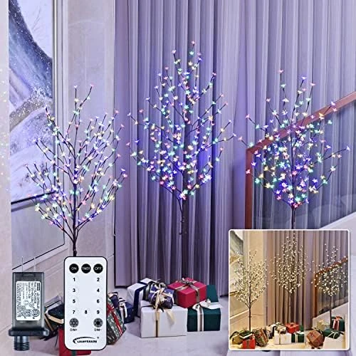 LIGHTSHARE 6.5 Feet 208L LED Lighted Cherry Blossom Tree, Warm White, Decorate Home Garden, Spring, Summer, Wedding, Birthday, Christmas Holiday, Party, For Indoor And Outdoor Use 8 LIGHTSHARE 6.5 Feet 208L LED Lighted Cherry Blossom Tree, Warm White, Decorate Home Garden, Spring, Summer, Wedding, Birthday, Christmas Holiday, Party, For Indoor And Outdoor Use - Image 6