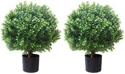 24''T 18''D Artificial Trees For Outdoors Set Of 2 Potted Bushes Home Decor Artificial Topiariy Trees For Front Porch -Artificial Trees Store 516xZ0QIiL. AC
