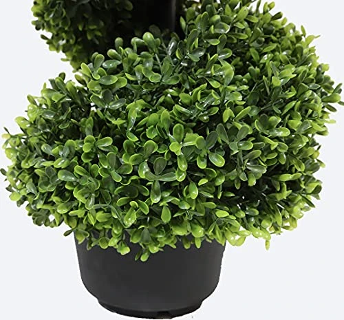 Two 43.3 Inch/3.6 Ft Artificial Spiral Topiary Trees Boxwood Spiral Trees Artificial Topiaries Trees 6 Two 43.3 Inch/3.6 Ft Artificial Spiral Topiary Trees Boxwood Spiral Trees Artificial Topiaries Trees - Image 4