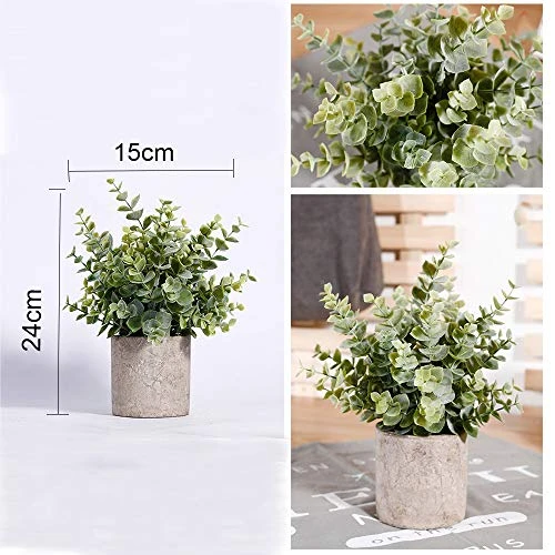 HC STAR Artificial Plant Potted Mini Fake Plant Decorative Lifelike Flower Green Plants 4 HC STAR Artificial Plant Potted Mini Fake Plant Decorative Lifelike Flower Green Plants - Image 2