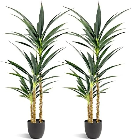 Waoops Artificial Tree 5.3Ft Faux Agave Plant With 3 Heads In Plastic Pot Fake Tree For Home Decor Indoor Or Outdoor Office Decoration Housewarming Gift 7 Waoops Artificial Tree 5.3Ft Faux Agave Plant With 3 Heads In Plastic Pot Fake Tree For Home Decor Indoor Or Outdoor Office Decoration Housewarming Gift - Image 5