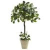 Nearly Natural Stephanotis Topiary With Planter, 3' 1 Nearly Natural Stephanotis Topiary With Planter, 3' -Artificial Trees Store 517S2i5k08L