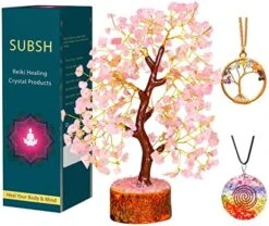 SUBSH Seven Chakra Natural Healing Gemstone Crystal Bonsai Fortune Money Tree For Good Luck, Wealth & Prosperity Home Office Kitchen Décor Spiritual Gift (Golden Wire And 300 Beads) Size 10-12 Inches 26 SUBSH Seven Chakra Natural Healing Gemstone Crystal Bonsai Fortune Money Tree For Good Luck, Wealth & Prosperity Home Office Kitchen Décor Spiritual Gift (Golden Wire And 300 Beads) Size 10-12 Inches -Artificial Trees Store 517kA3o3ojL. AC