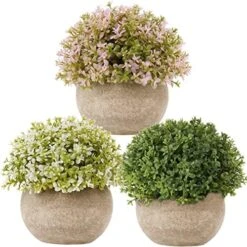 Briful Small Fake Plants Faux Potted Plant Mini Artificial Plants For For Home Table Office Room Desk Bathroom Shelf Kitchen Farmhouse Mantel Decoration -Artificial Trees Store 5188D3u15XL. AC