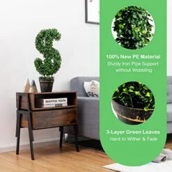 Goplus 24.5” Artificial Boxwood Topiary Tree, Set Of 2 Dollar-Shaped Fake Greenery Plant W/Cement-Filled Plastic Pot, Moss, Luxuriant Faux Potted Plant For Indoor Outdoor Home Office 13 Goplus 24.5” Artificial Boxwood Topiary Tree, Set Of 2 Dollar-Shaped Fake Greenery Plant W/Cement-Filled Plastic Pot, Moss, Luxuriant Faux Potted Plant For Indoor Outdoor Home Office -Artificial Trees Store 518UfyrHu3L