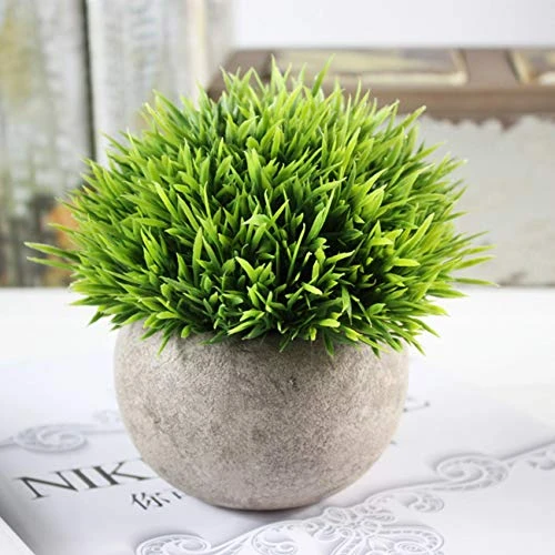 Ogrmar 4PCS Mini Plastic Artificial Plants Grass In Pot/Small Artificial Faux Greenery/Mini Plants Topiary Shrubs Fake Plants For Bathroom, House Decorations 6 Ogrmar 4PCS Mini Plastic Artificial Plants Grass In Pot/Small Artificial Faux Greenery/Mini Plants Topiary Shrubs Fake Plants For Bathroom, House Decorations - Image 4