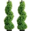 3ft Artificial Spiral Topiary,Faux Topiary Trees ,Artificial Boxwood Plants,Topiary Trees Artificial Outdoor 2 Pack,Fake Plant Green Decor For Outdoor And Indoor,Topiaries For Front Porch Set Of Two -Artificial Trees Store 519kSkuQDeL