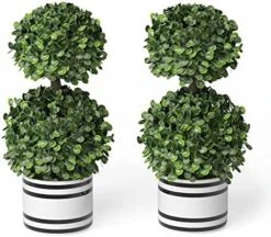 Barnyard Designs Set Of 2 (12.5") Artificial Boxwood Topiary Potted Plant Decorations, Mini Faux Fake Plant Greenery Arrangements In Pots For Office Desk Or Home Decor, 5.5" X 12.5" 16 Barnyard Designs Set Of 2 (12.5") Artificial Boxwood Topiary Potted Plant Decorations, Mini Faux Fake Plant Greenery Arrangements In Pots For Office Desk Or Home Decor, 5.5" X 12.5" -Artificial Trees Store 519wjrBvOYL. AC