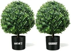 𝐓𝐰𝐨 𝟐𝟒''𝐓 Outdoor Artificial Boxwood Ball Topiary Bushes Potted Plants,16 Inches Wide Artificial Potted Shrubs For Indoor Outdoor Home Garden 16 𝐓𝐰𝐨 𝟐𝟒''𝐓 Outdoor Artificial Boxwood Ball Topiary Bushes Potted Plants,16 Inches Wide Artificial Potted Shrubs For Indoor Outdoor Home Garden -Artificial Trees Store 51AFo1YkwrL. AC