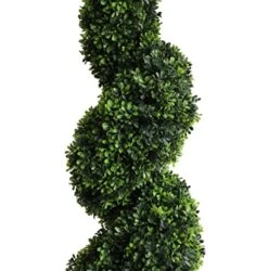 Two 43.3 Inch/3.6 Ft Artificial Topiary Trees Boxwood Topiary Spiral Trees Green Potted Tree Artificial Topiaries Trees -Artificial Trees Store 51AcDB34b1L